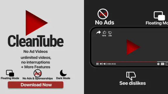 CleanTube - No Ad Videos