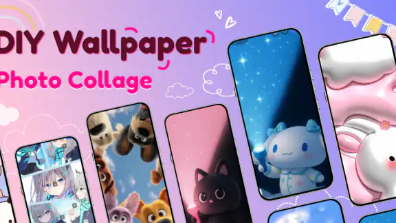 DIY Wallpaper Photo Collage