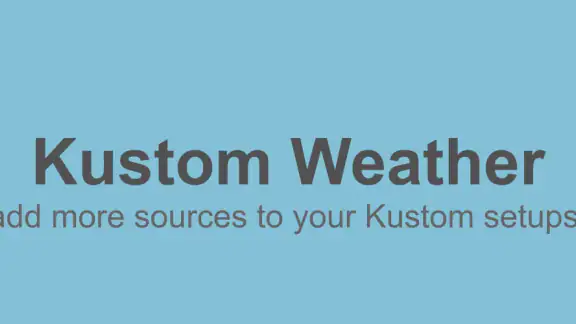 Kustom Weather Plugin