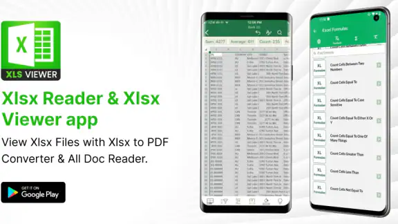قارئ ملفات Xlsx مع عارض Xls