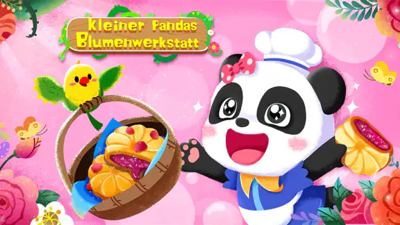 Blumenkurs mit kleinen Panda