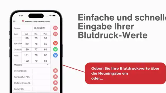 BlutdruckDaten – Blutdruck App