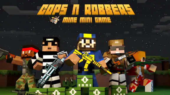 Cops N Robbers:Pixel Craft Gun