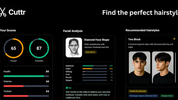 Cuttr AI Men's Haircut & Style