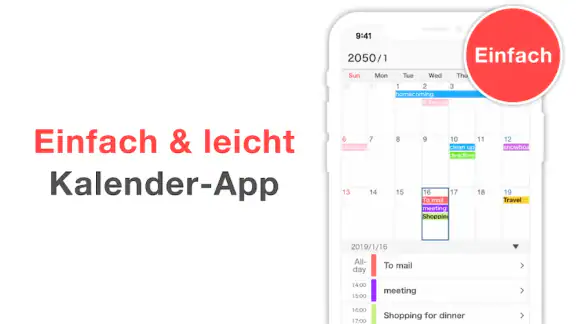 Einfacher Kalender Tagesplaner