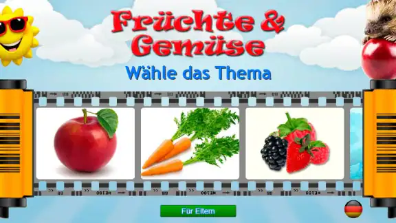 Früchte und Gemüse für Kinder
