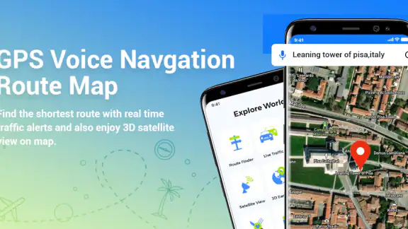 GPS Satellite Map Route Finder