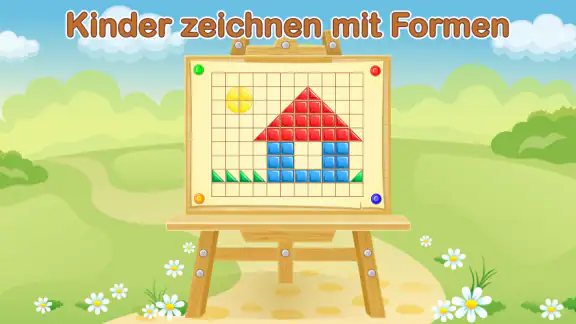 Kinder zeichnen mit Formen
