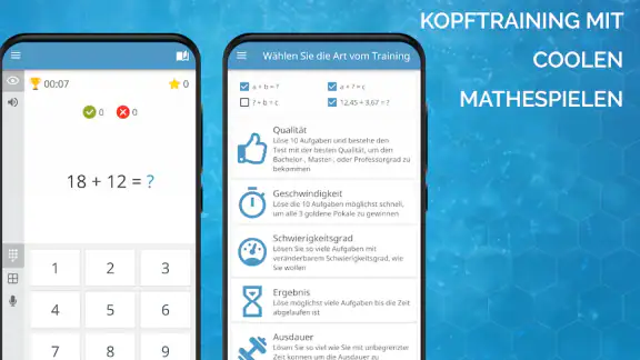 Mathe: Kopfrechnen Trainieren