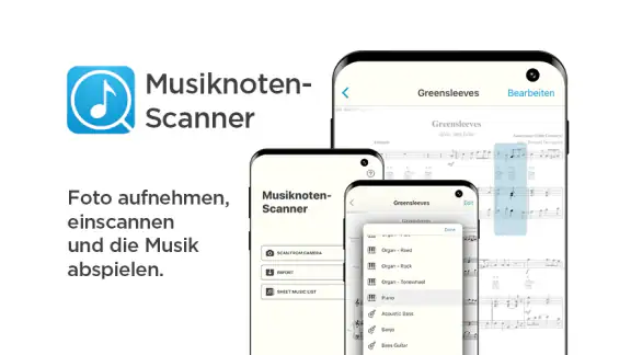 Musik Noten Scanner, Leser app