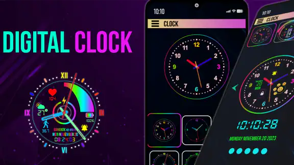 Neon Digital Clock Smart Watch