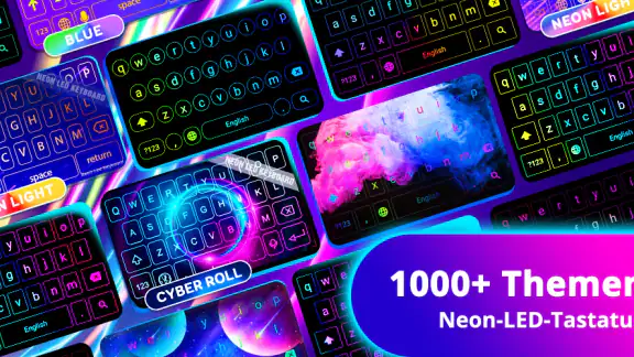 Neon LED Keyboard|LED Tastatur
