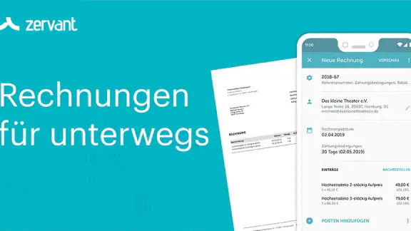Rechnung schreiben mit Zervant