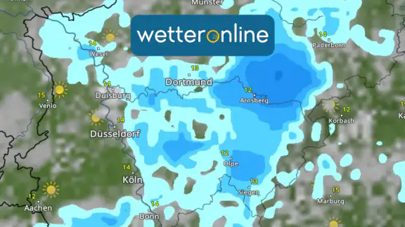 RegenRadar mit Unwetterwarnung