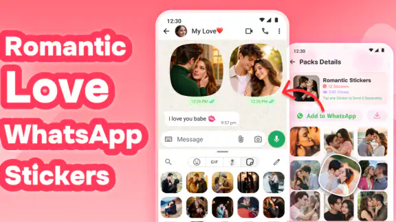Romantic Love Stickers for WA