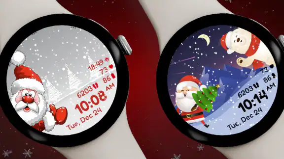 Santa Christmas Snowing