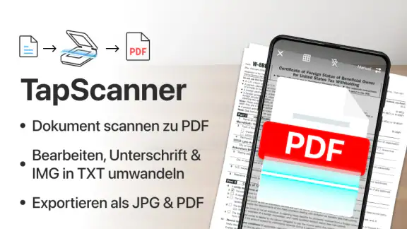Scan zu PDF App - TapScanner