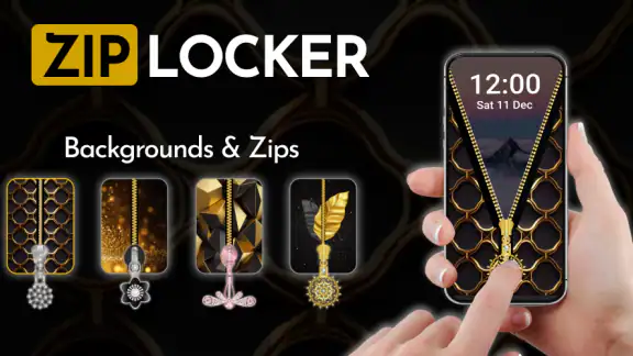 Screen Lock – Gold Zip Locker