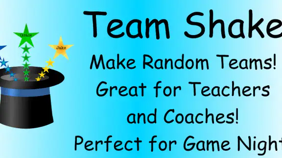 Team Shake: Pick Random Groups