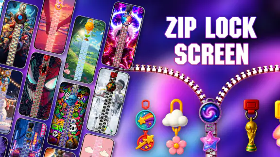 Zipper Lock Screen: Zip Style