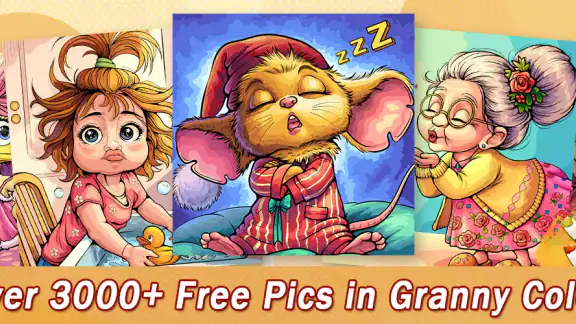Granny Color By Number Game
