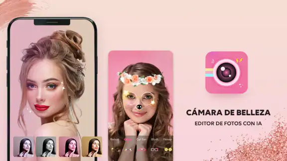 Cámara belleza editor fotos AI