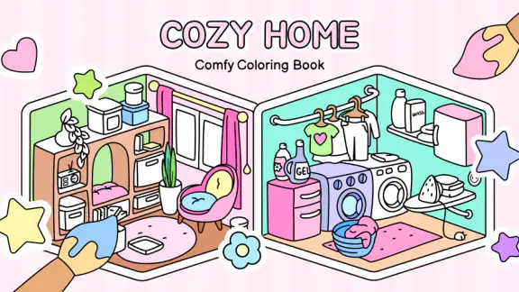 Cozy Home: Comfy Coloring Book