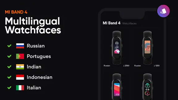 Mi Band 4 Watch Face Español
