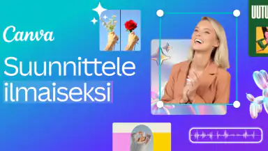 Canva: suunnittelu/kuva/video header