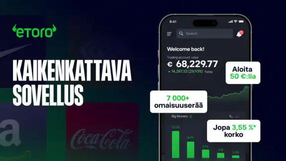 eToro: Käy kauppaa ja sijoita