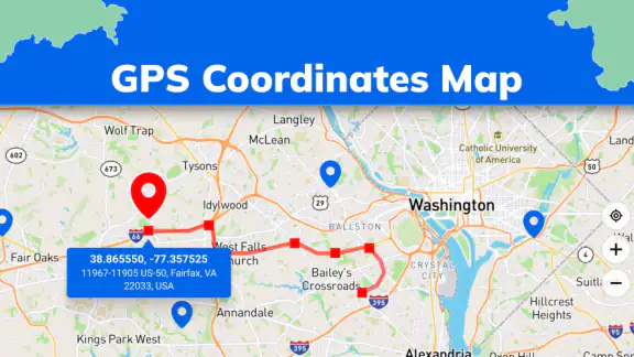 GPS-koordinaattien kartta