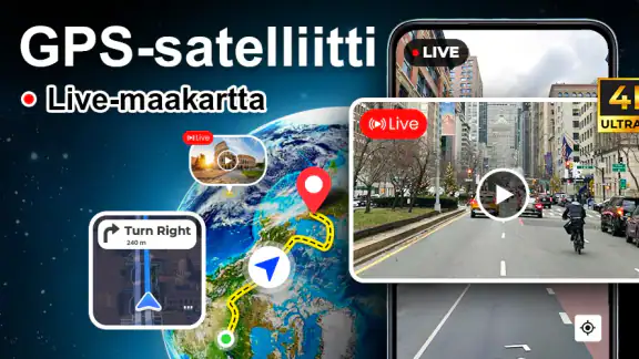 GPS-satelliitti live-maakartta