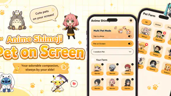 Anime Shimeji, Pet On Screen