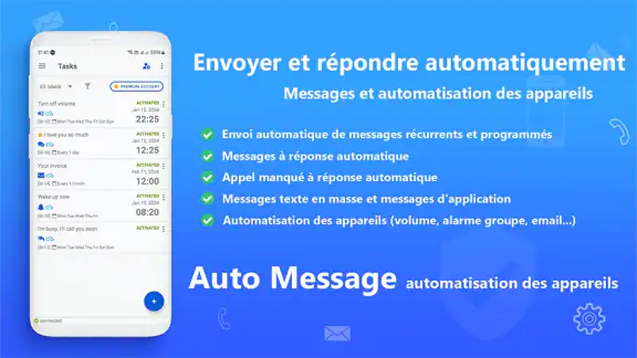 AUTO MESSAGE réponse & envoyer