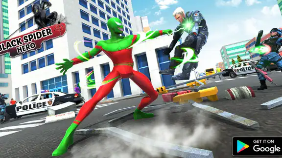 black spider super hero games