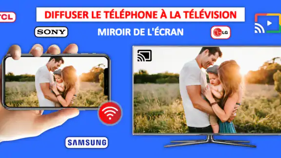 Caster le téléphone sur la tv