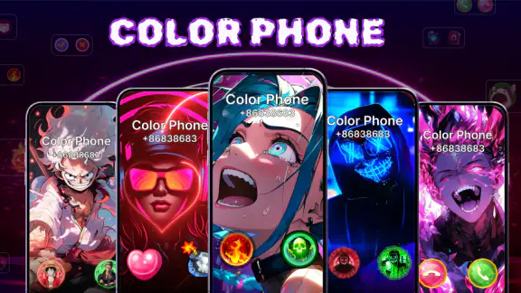 Color Phone Call Screen Theme