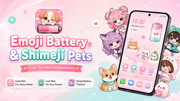 Emoji Battery & Shimeji Pets