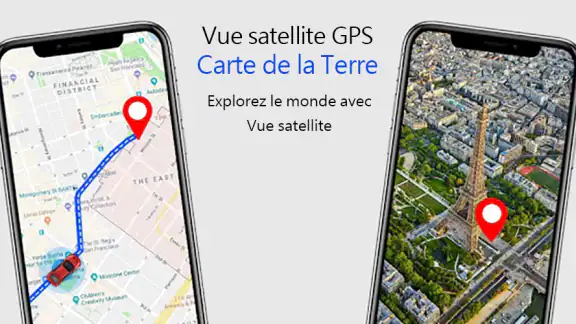 GPS Satellite voir Terre Carte