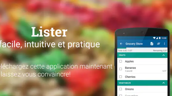 Liste de courses — Lister