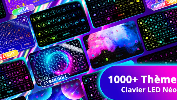 Neon LED Keyboard: Clavier LED