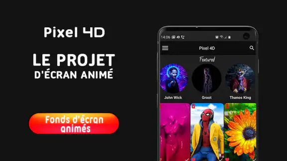 Pixel 4D™ Fonds d'écran animés