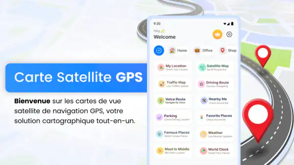 Satellite GPS Terre Carte