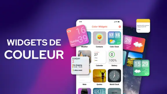 Widgets OS 17: Widgets Colorés