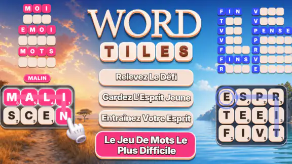 Word Tiles: Jeux de lettres