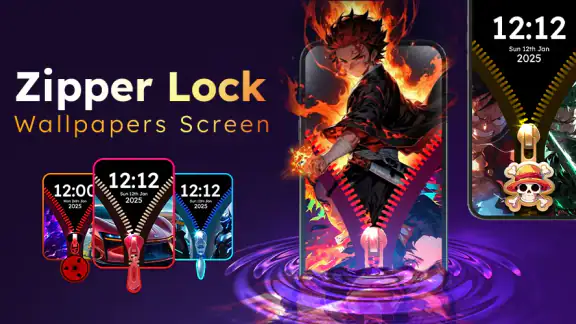 Zipper Lock Wallpapers Screen