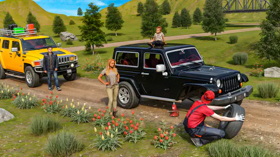 4x4 ऑफरोड जीप सिम्युलेटर 3डी
