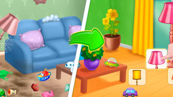 Baby Girl Home Cleaning Game
