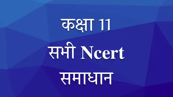 Class 11 NCERT Solutions Hindi