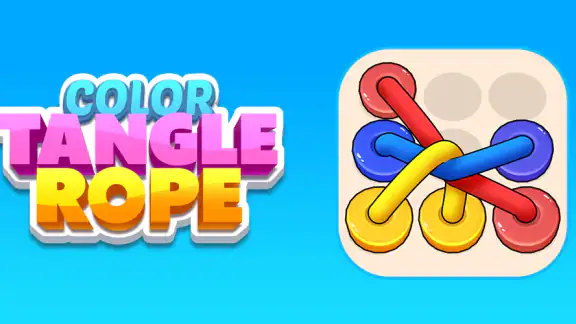 Color Tangled Rope 3D